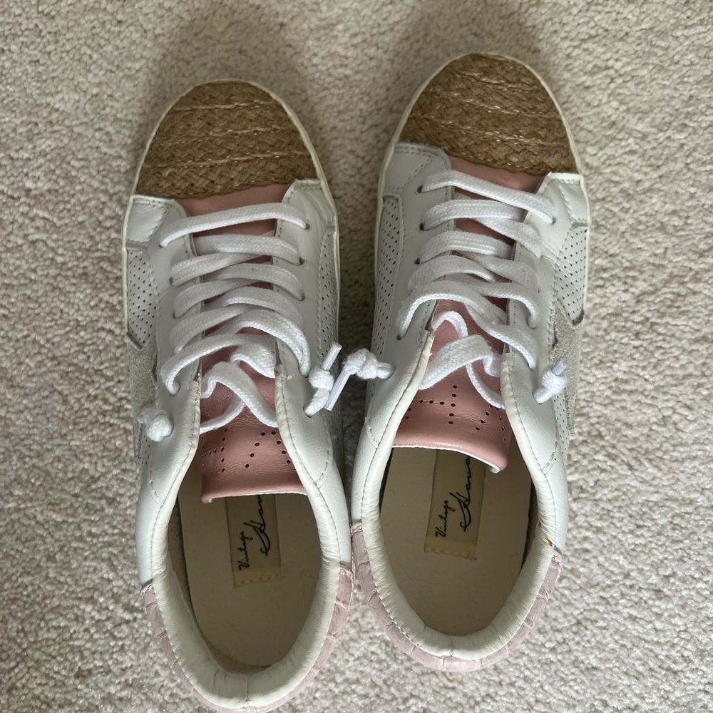 VINTAGE HAVANA
Sandy Leather & Faux Leather Embroidered Sneakers